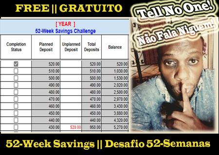 52 week savings challenge desafio de poupanca 52 semanas 52 week savings challenge desafio de poupanca 52 semanas