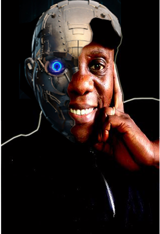 half robot face mask half robot face mask